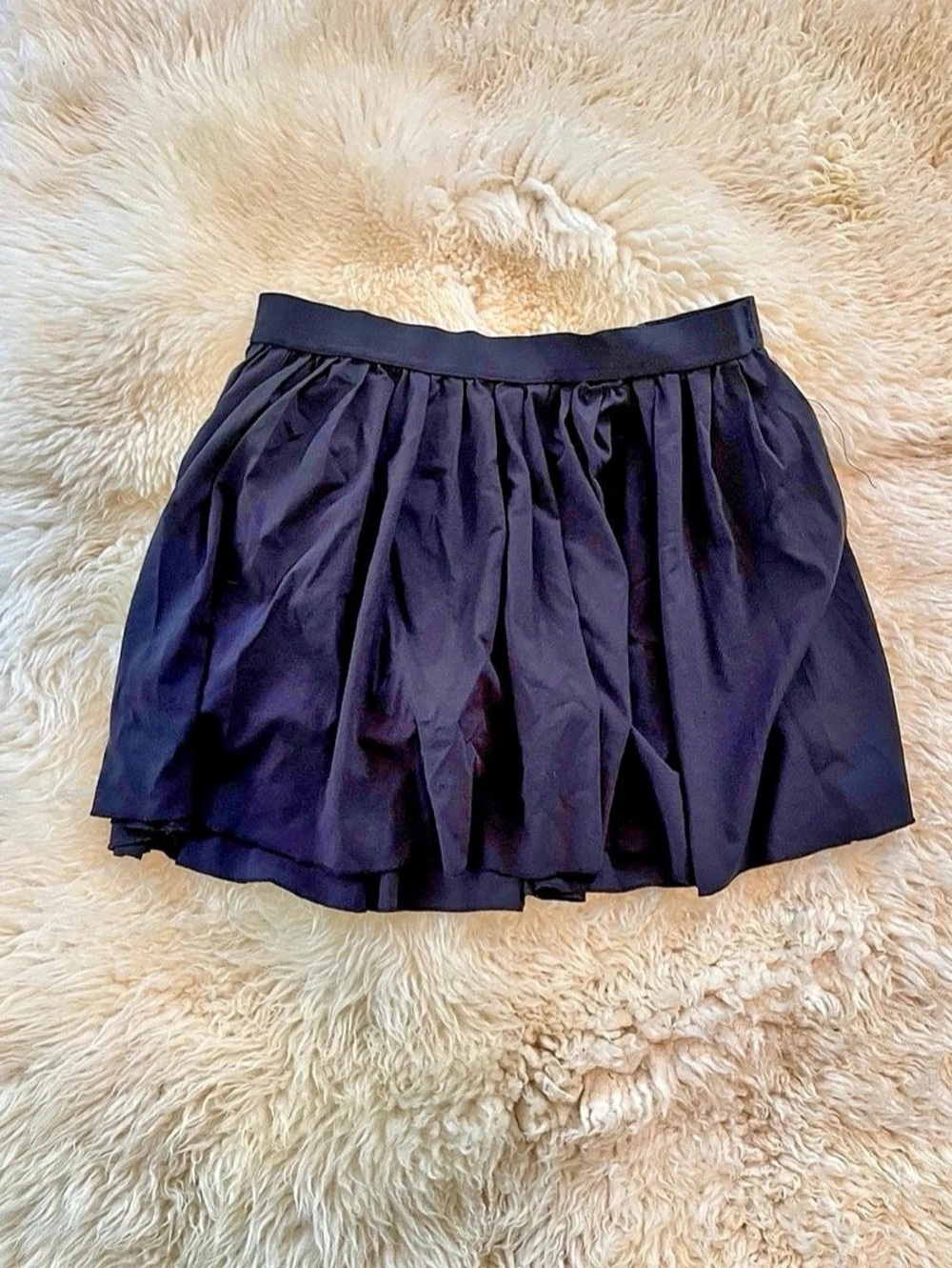 Gilly Hicks Black Pleated Skater Skort Mini Skirt Women’s Size Large